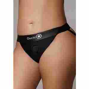 Vibrating Strap-on Panty Harness with Open Back - XL/XXL
