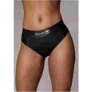 Vibrating Strap-on Thong with Removable Rear Straps - M/L