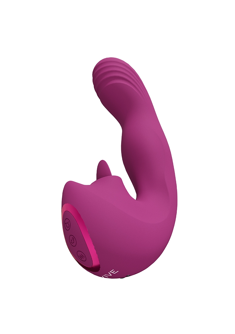 Yumi - Rechargeable Triple Motor - G-Spot Finger Motion Vibrator and Flickering Tongue Stimulator -