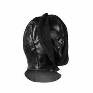 Zip-up Bondage Mask - Black