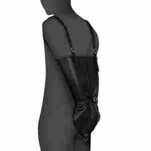 Zip-up Full Sleeve Arm Restraint - Black