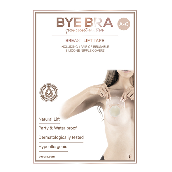 Bye Bra - Breast Lift & Silicone Nipple Covers A-C 3 Pairs