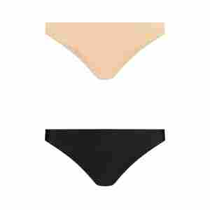 Bye Bra - Invisible Brazilian Nude + Black XXL