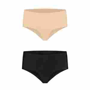 Bye Bra - Invisible High Brief Nude + Black XL