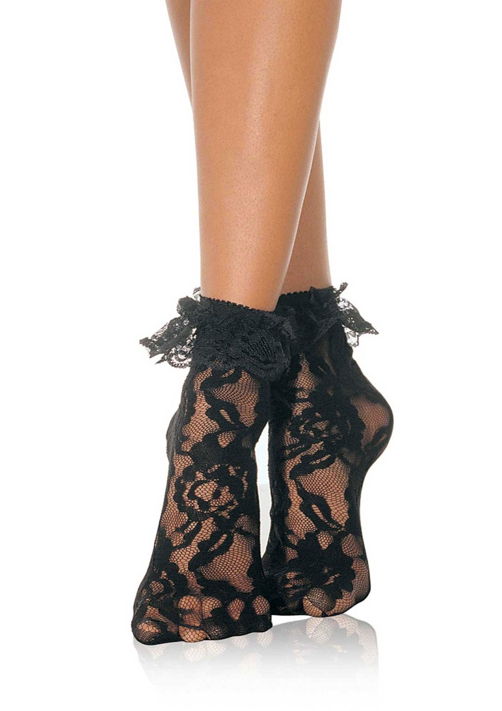 Lace Anklet With Ruffle