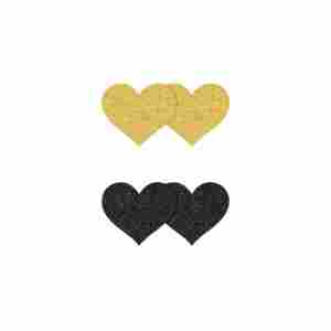 Pasties Glitter Hearts  2 Pair