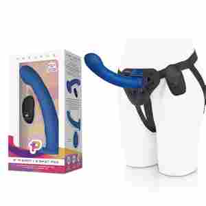 Pegasus - 8вЂќВ RemoteВ ControlВ P-SpotВ G-SpotВ SiliconeВ PegВ withВ HarnessВ Include