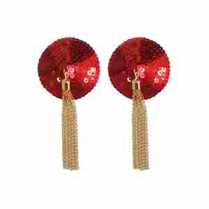 Sequin Nipple Covers w Chain