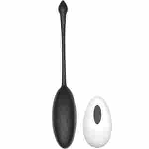 Безжично вибро яйце KATE BLACK 7.5 cm, медицински силикон