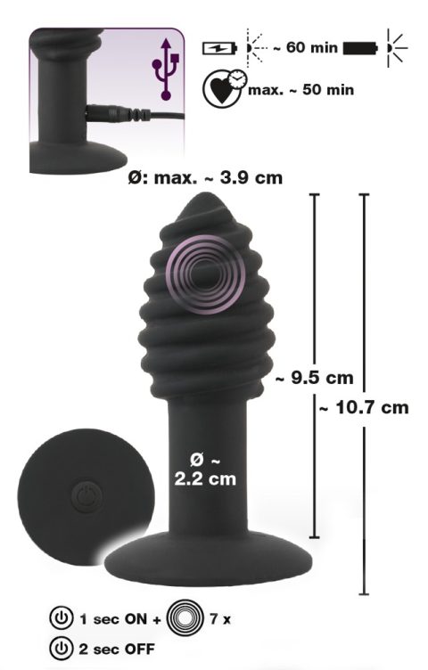 Black Velvets Twist butt plug - Image 7