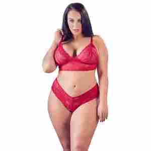 Bra and Red Briefs 4XL