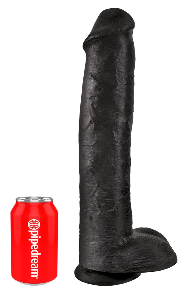 King Cock 15" Cock w Balls Dar