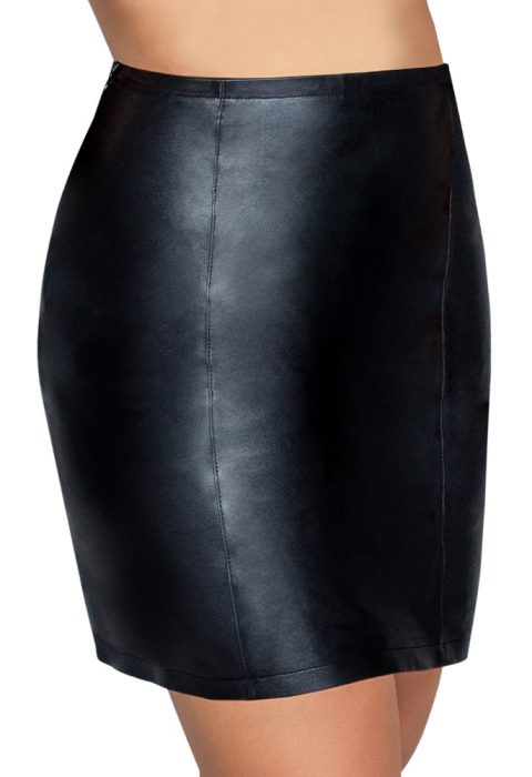 Leather Mini Skirt XS - Image 3