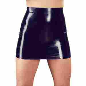 Latex Mini Skirt black 2XL