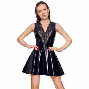 Vinyl Dress with Lace XL
