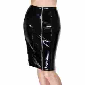 Vinyl Skirt Zip black XL