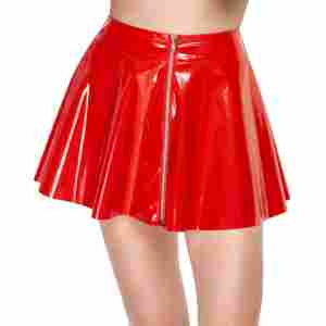 Vinyl Skirt red XL