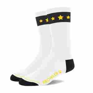 Gold Star Socks - White/Black/Gold