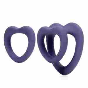 Heart Cockring Set - Violet Storm