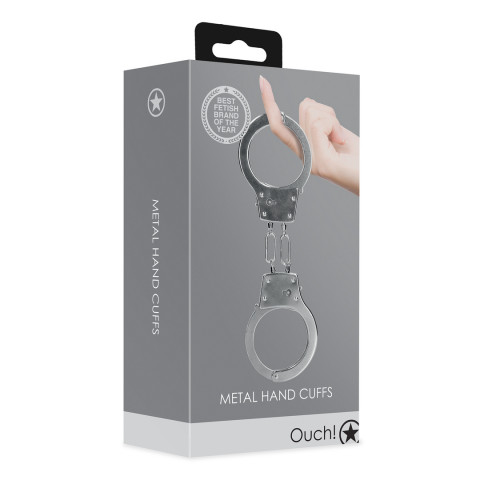 Metal Hand Cuffs - Silver - Image 2