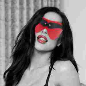 Milan Collection - Blindfold - Black/Red