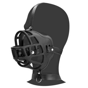 Muzzle with Removable Ball Gag - Black