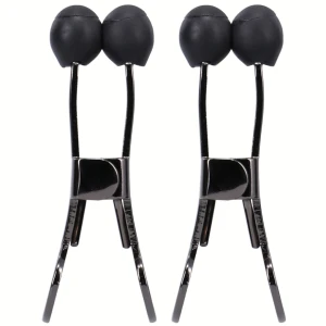 Nippers - Stainless Steel Nipple Clamps with Silicone Tip - Black