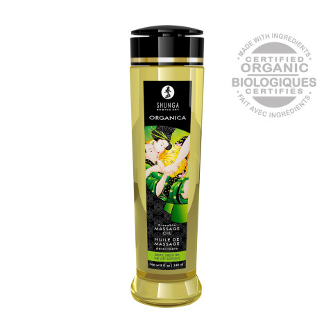 Organica Massage Oil - Green tea - 8 fl oz / 240 ml - Image 3
