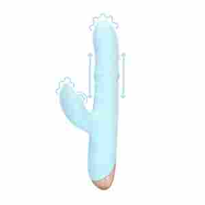 Pulse Wave and Up-and-Down Moving Ring Vibrator - Arctic Blue