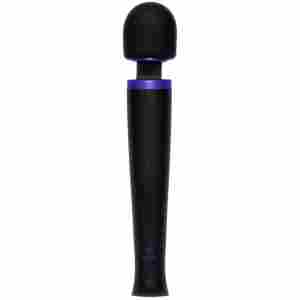 Rechargeable Power Wand - Ultra-Powerful Silicone Wand Massager - Black