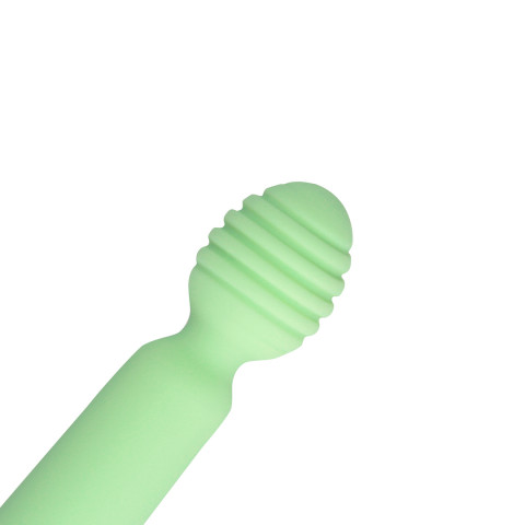 Ribbed Mini Vibrator with USB Charger - Spring Sage - Image 7