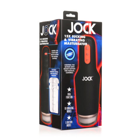 Sucking and Vibrating Masturbator - 15X - Black - Image 2