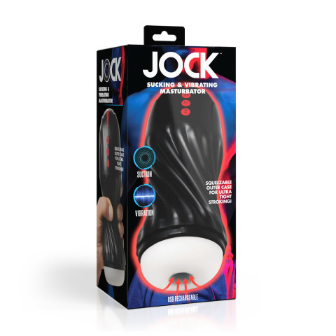 Sucking and Vibrating Masturbator - Black - Image 2