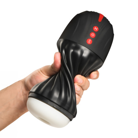 Sucking and Vibrating Masturbator - Black - Image 7