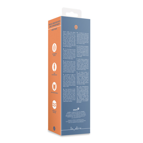 Travel Vibrator with Lube Compartment and Pump - Blue Horizon - Image 3