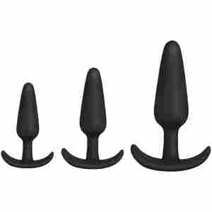 Tush Trainer - 3 Piece Silicone Set - Black