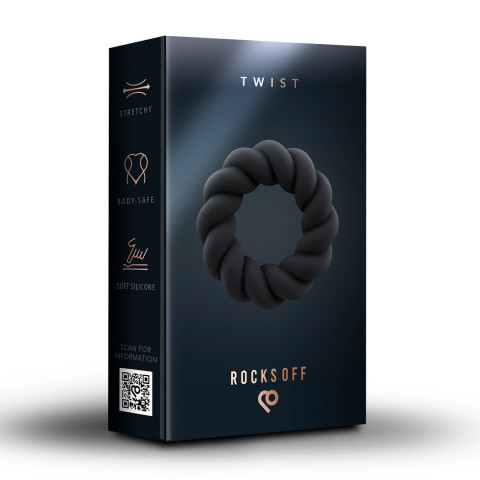 Twist - Non-Vibrating Cockring - Black - Image 2