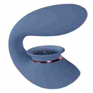 Twitch 3 - Rechargeable Vibrator and Suction - Blue/Grey