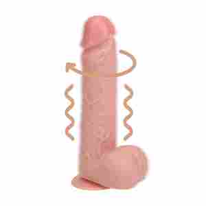 Vibrating and Rotating Straight Cock with Balls - 8 / 20