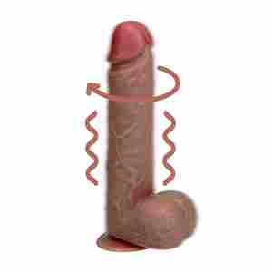 Vibrating and Rotating Straight Cock with Balls - 8 / 20