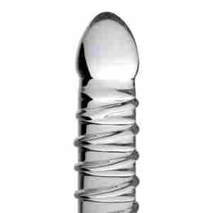Стъклено дилдо Behemoth Ribbed XL Dildo-31см.