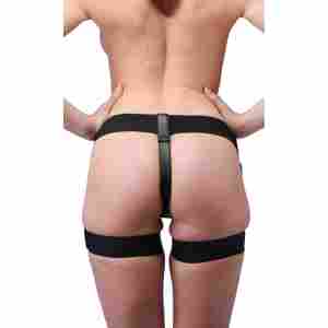 Bardot Elastic Strap On Harness With Thigh Cuffs