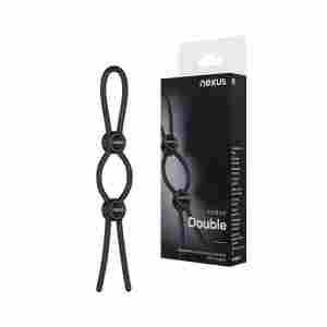 Forge - Double Adjustable Lasso Silicone Cock Ring - Black