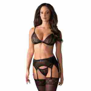 3-piece bra set Shibu - black