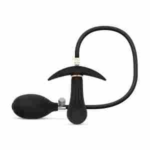 Anal Collection - Inflatable Butt Plug with Pump 8 cm - Black