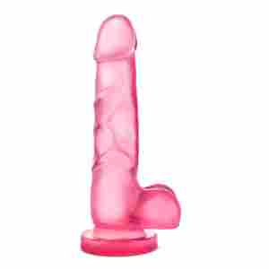 B Yours Sweet 'N Hard Dildo With Balls - Pink