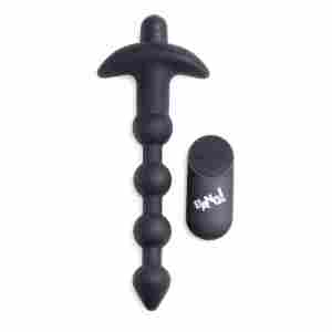 BANG! - 28X Remote Control Vibrating Silicone Anal Beads - Black