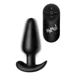 BANG! - Vibrating Butt Plug with Remote Control - Black