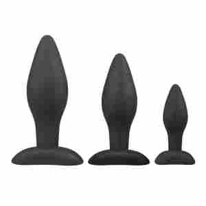 Black Silicone Buttplug Set