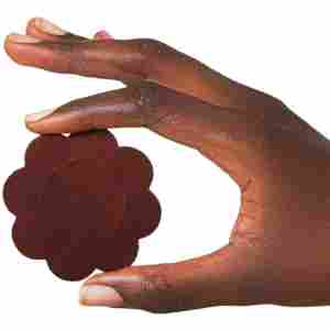 Bye Bra - Satin Nipple Covers Brown M